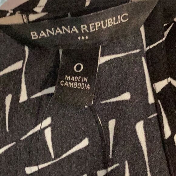 BANANA REPUBLIC FACTORY NWT SLEEVELESS DRESS BLACK WHITE SIZE 0 - Picture 5 of 10